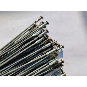 Lot Of 36 Stainless Steel 243mm Silver Bike Spokes 7.0g Each With Nipples